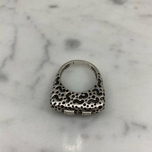 DIAN MALOUF Sterling stacking ring size 8, signed DLM excellent Pre-owned cond.